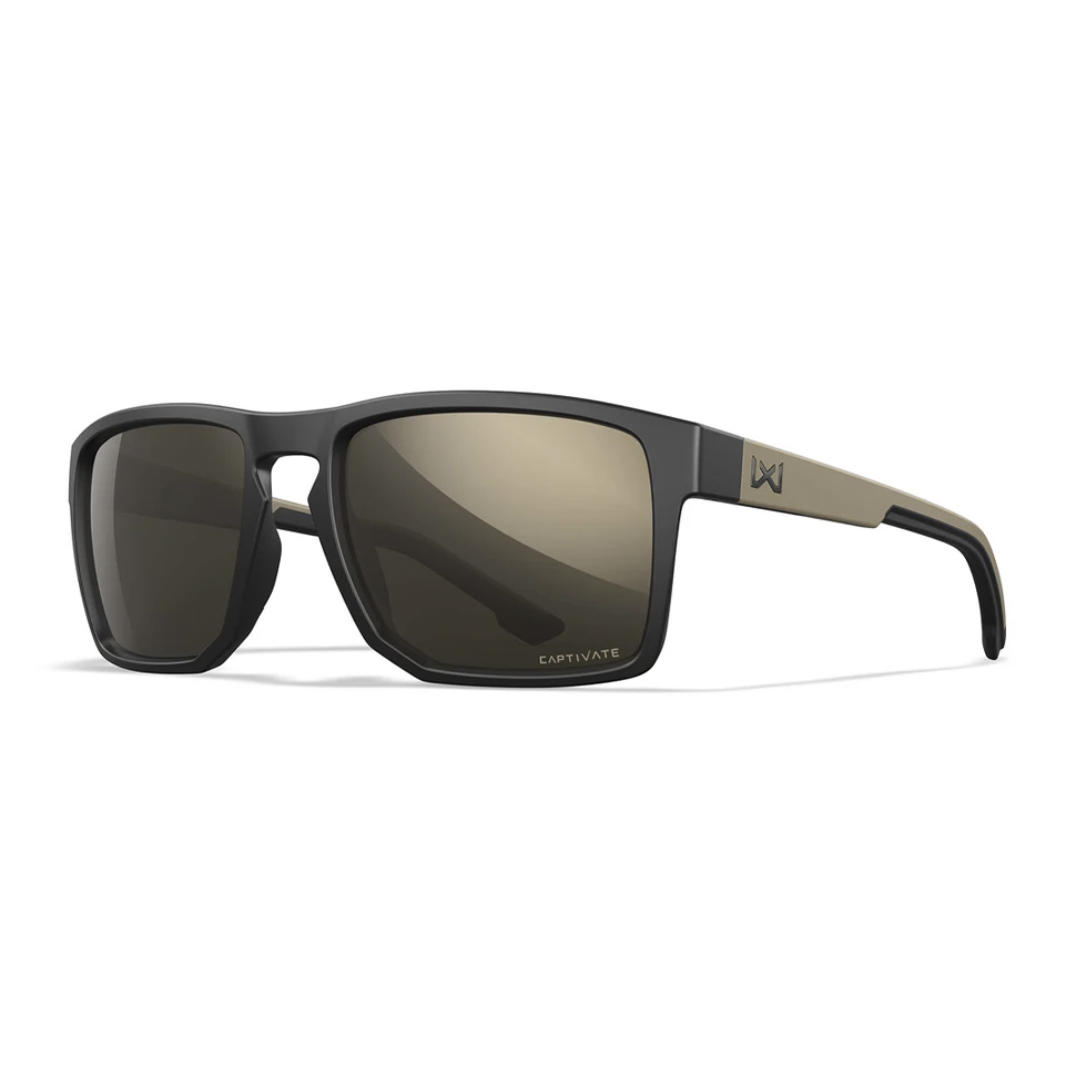 Очки защитные Wiley X WX Founder (Frame: Matte Black/Tan, Lens: Captivate Tungsten Mirror)