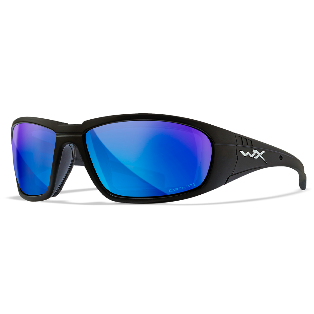 Очки защитные Wiley X WX Boss (Frame: Mate Black, Lens: Polarized - Blue Mirror)