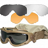 Маска защитная Wiley X WX Spear (Frame: Matte Tan, Lens: Grey + Clear + Rust)