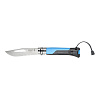 Нож Opinel Outdoor №08 VRI клинок 8,5см, нерж.сталь, пластик, свисток, синий