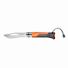 Нож Opinel Outdoor №08 VRI клинок 8,5см, нерж.сталь, пластик, свисток, оранжевый