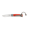 Нож Opinel Outdoor №08 VRI клинок 8,5см, нерж.сталь, пластик, свисток, красный